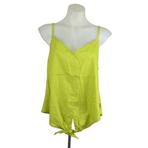 The North Face Womens Hillrose Hemp Tank Top Sulphur Spring Green Size Small NWT